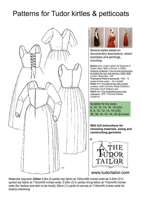 tudor tailor patterns.